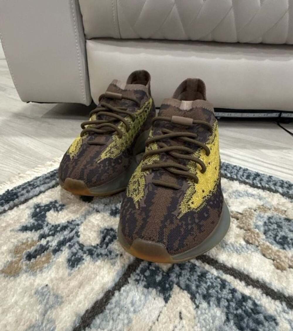 Adidas Yeezy Boost 380 Lmnte FZ4982 Brown Yellow Sneakers